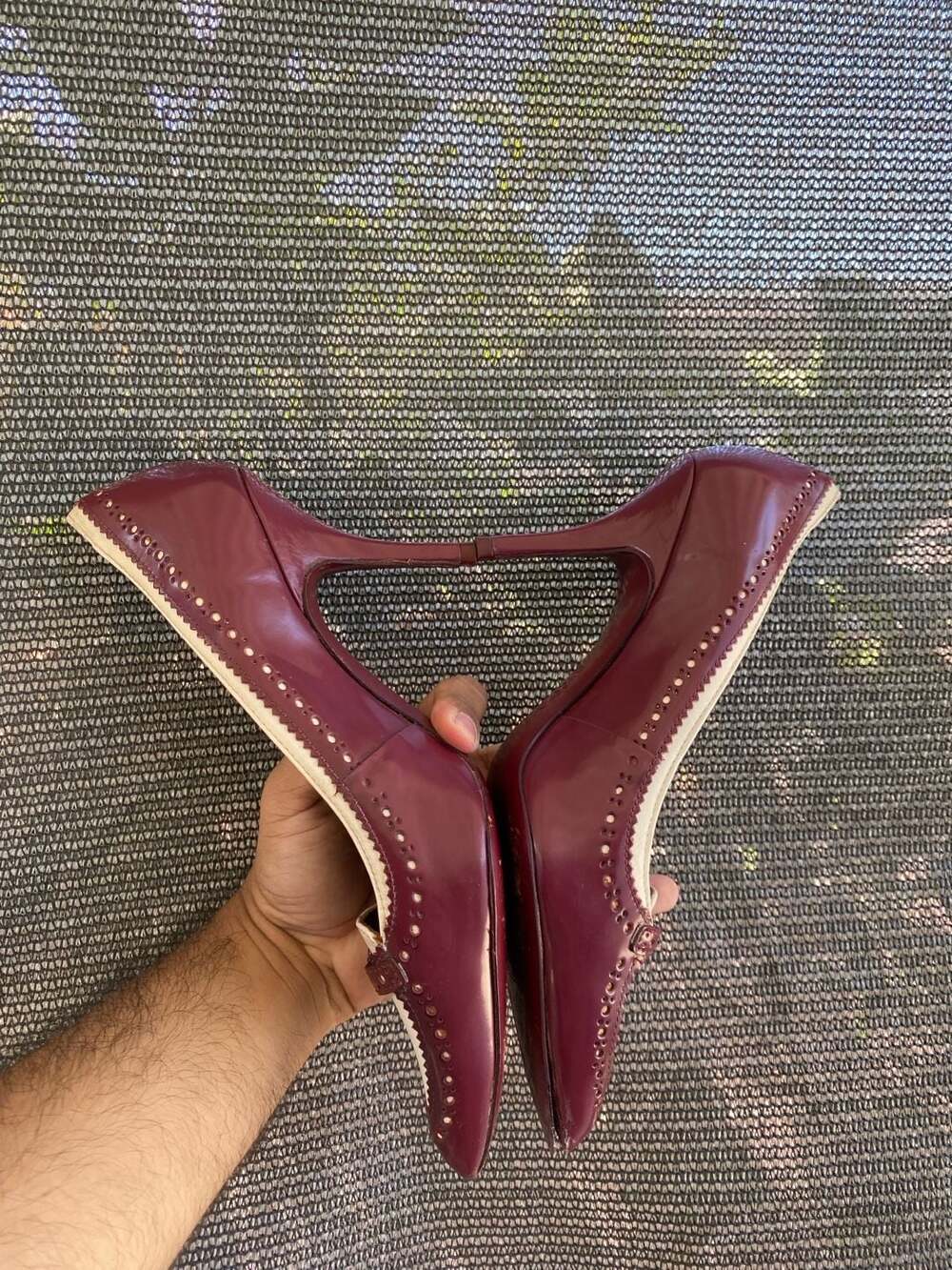 Tory Burch Burgundy Heels - Picture 7 of 9